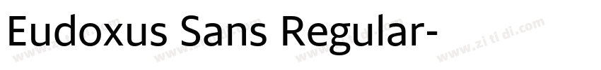 Eudoxus Sans Regular字体转换